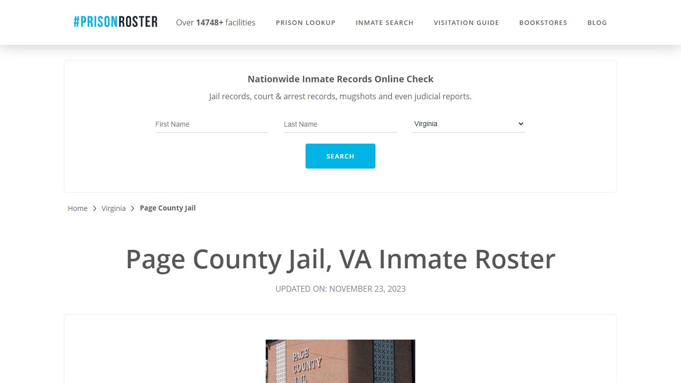 Page County Jail, VA Inmate Roster - Prisonroster